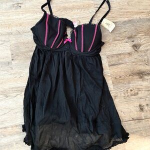 Black and Pink Lingerie Dress